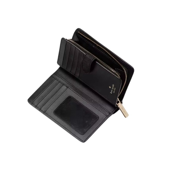 Kate Spade Glimmer Glitter Medium Compact Bifold Wallet - Picture 12 of 12